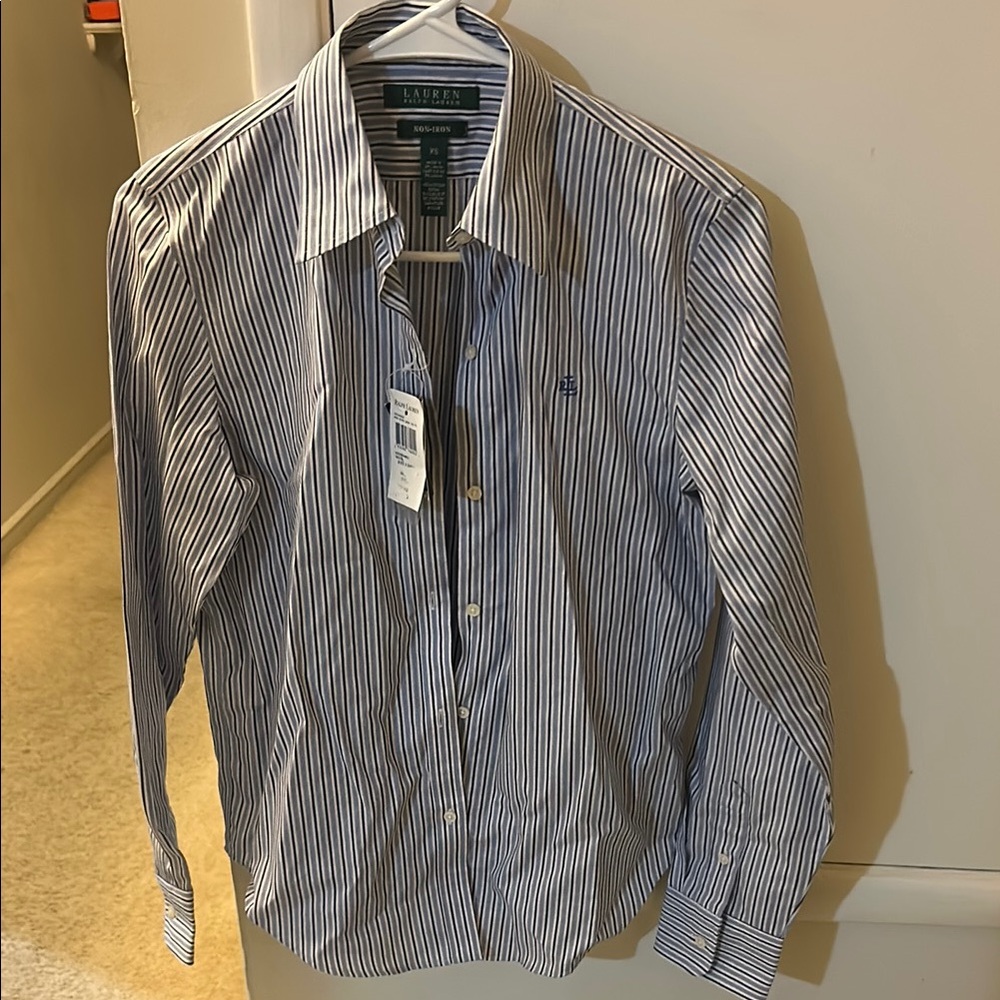 Lauren Ralph Lauren Blue Striped Women's Shirt